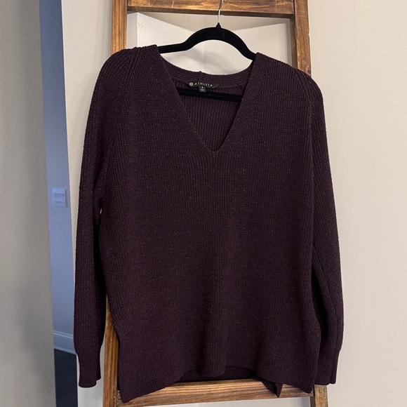 Aritzia Sweaters - Aritzia V-Neck Sweater - Rich Burgundy